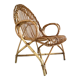 Rattan armchair with armrests - vintage 1960