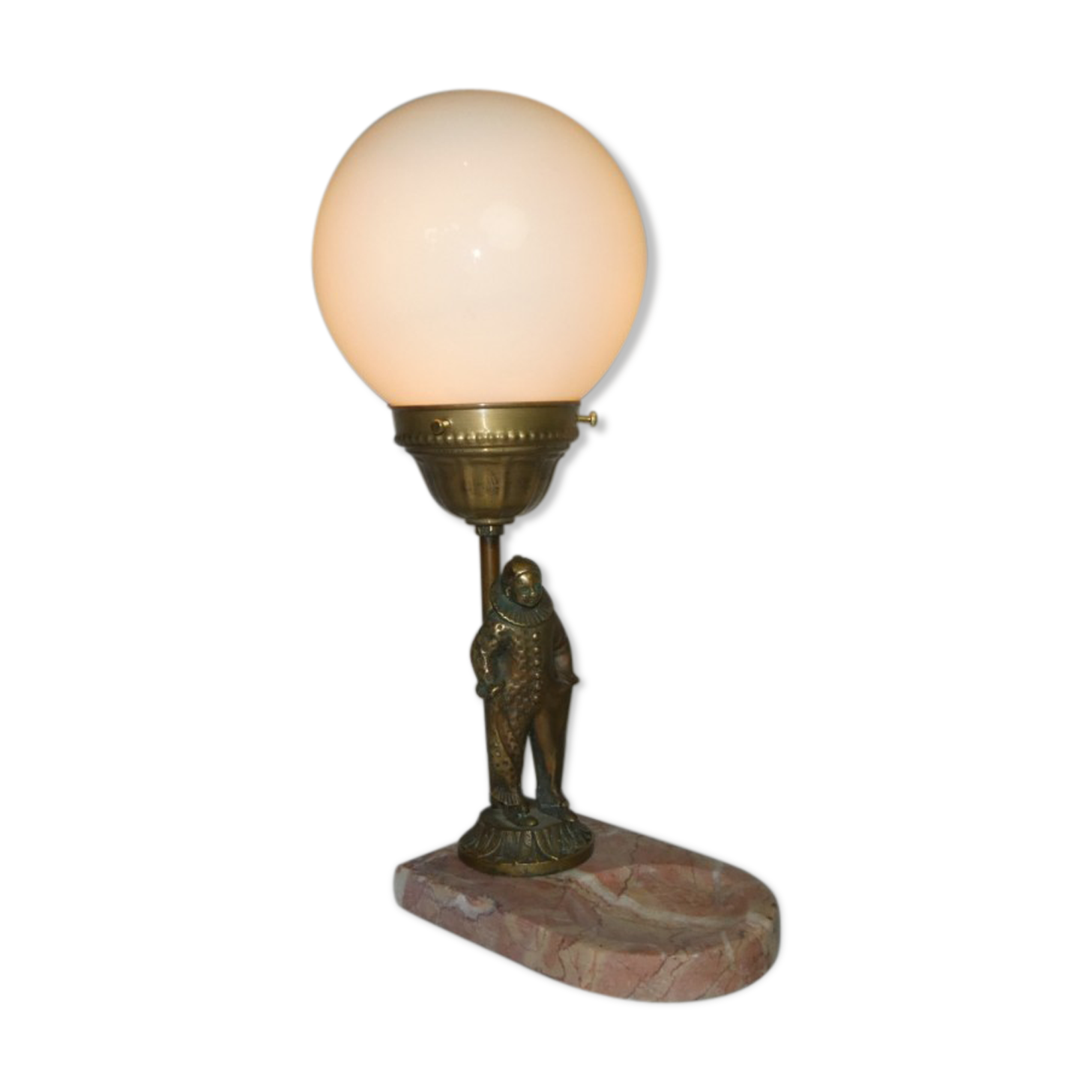 Lampe de bureau art déco pierrot