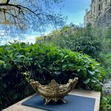 Brass planter woman Art Nouveau