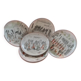 6 Terre de Fer Choisy plates