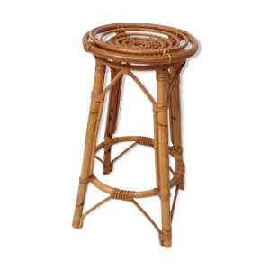 tabouret rotin années