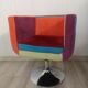 Multicolors swivel armchair