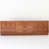 Vintage graphic teak sideboard 1960s