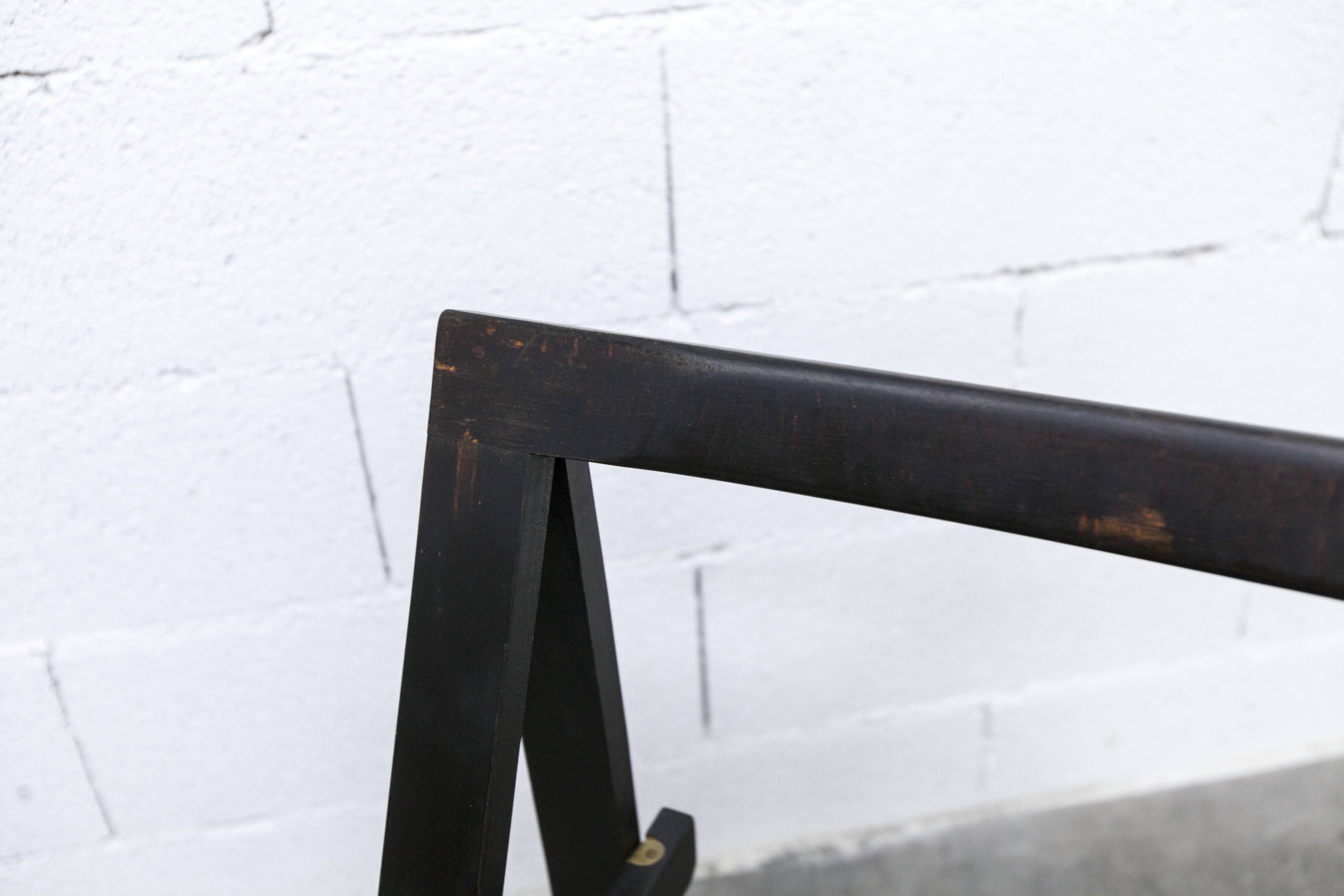 Chaise pliante Aldo Jacober pour Alberto Bazzani noire 1960 d'origine