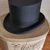 Old hat box with top hat