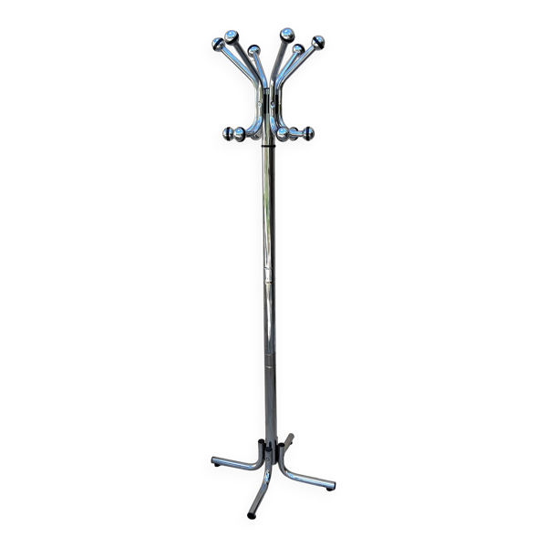 Portemanteau perroquet chromé, années 70-80