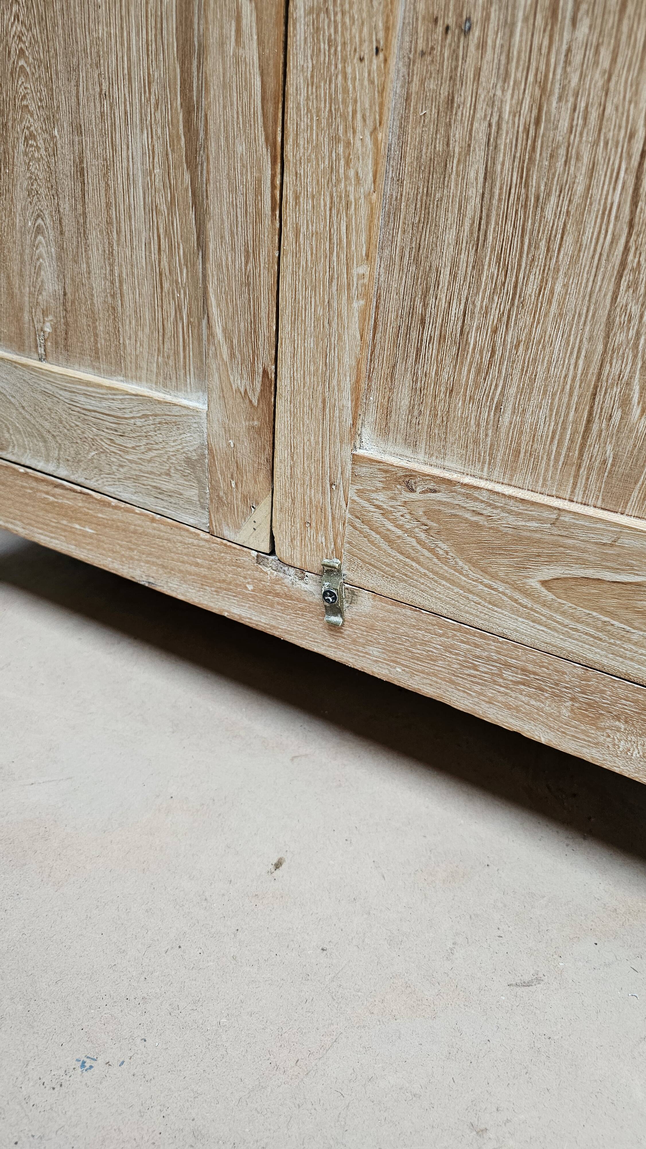 Natural Burmese teak sideboard