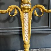Pair of nineteenth century sconces in bronze and porcelain
