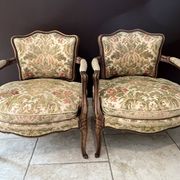 Pair of convertible armchairs, Lous XV style bergères