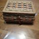 Petite boite a couture en osier vintage
