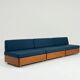 Danish teak modular sofa couch by France & Son mid-century design 60s