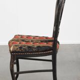 Antique French Napoleon III Chair Inlaid with Mother-of-Pearl