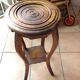 Round wooden plant holder / 40s-50s