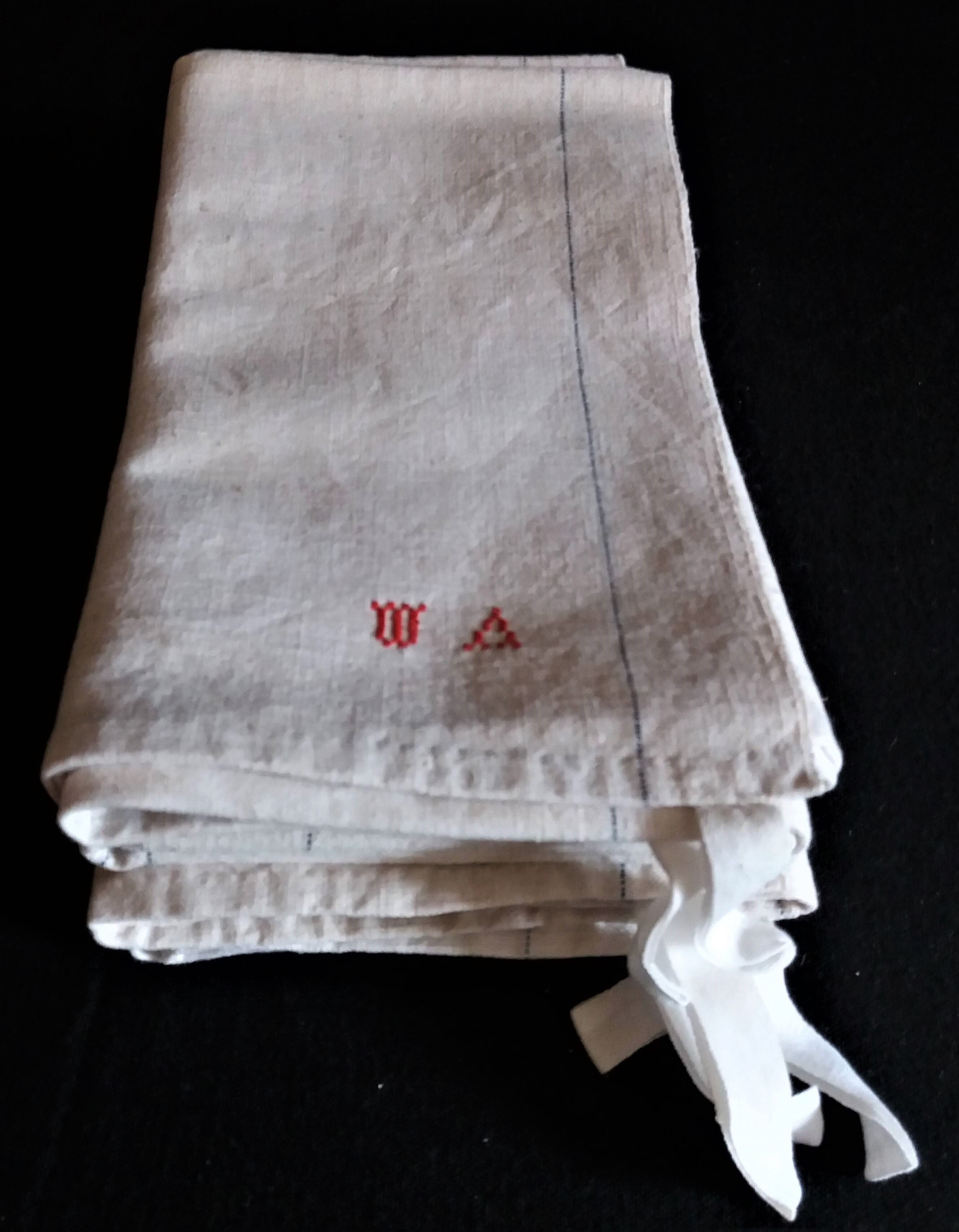 Series of four tea towels old mestizo monogram 54 X 91 cm