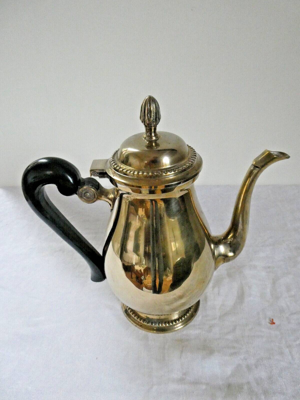 Louis XVI style silver-plated teapot / chocolate pot, early 20th century