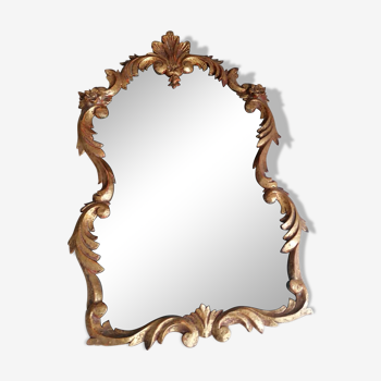 Miroir ancien baroque doré