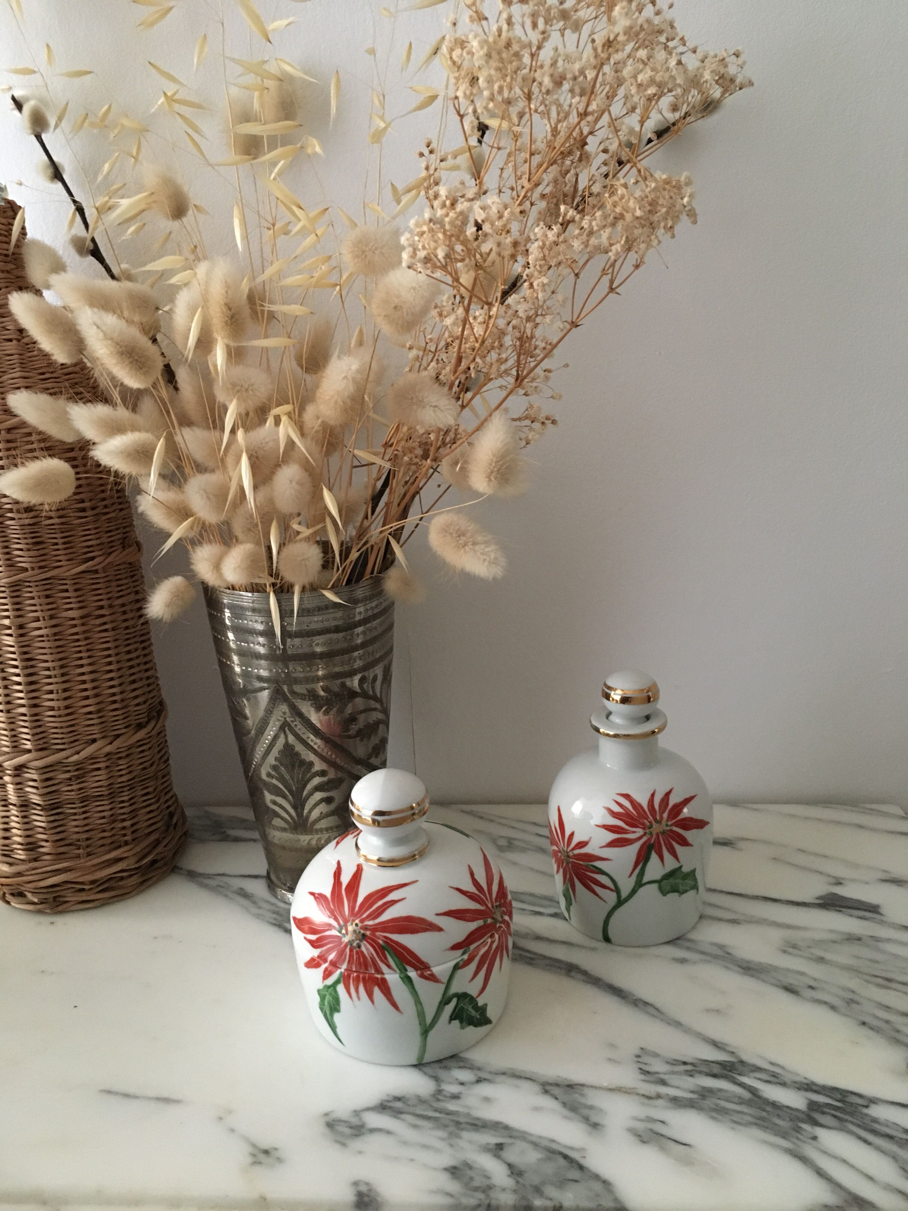 Y. Ginther porcelain jar and toilet jar