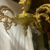 Lustre en bronze plein 8 branches