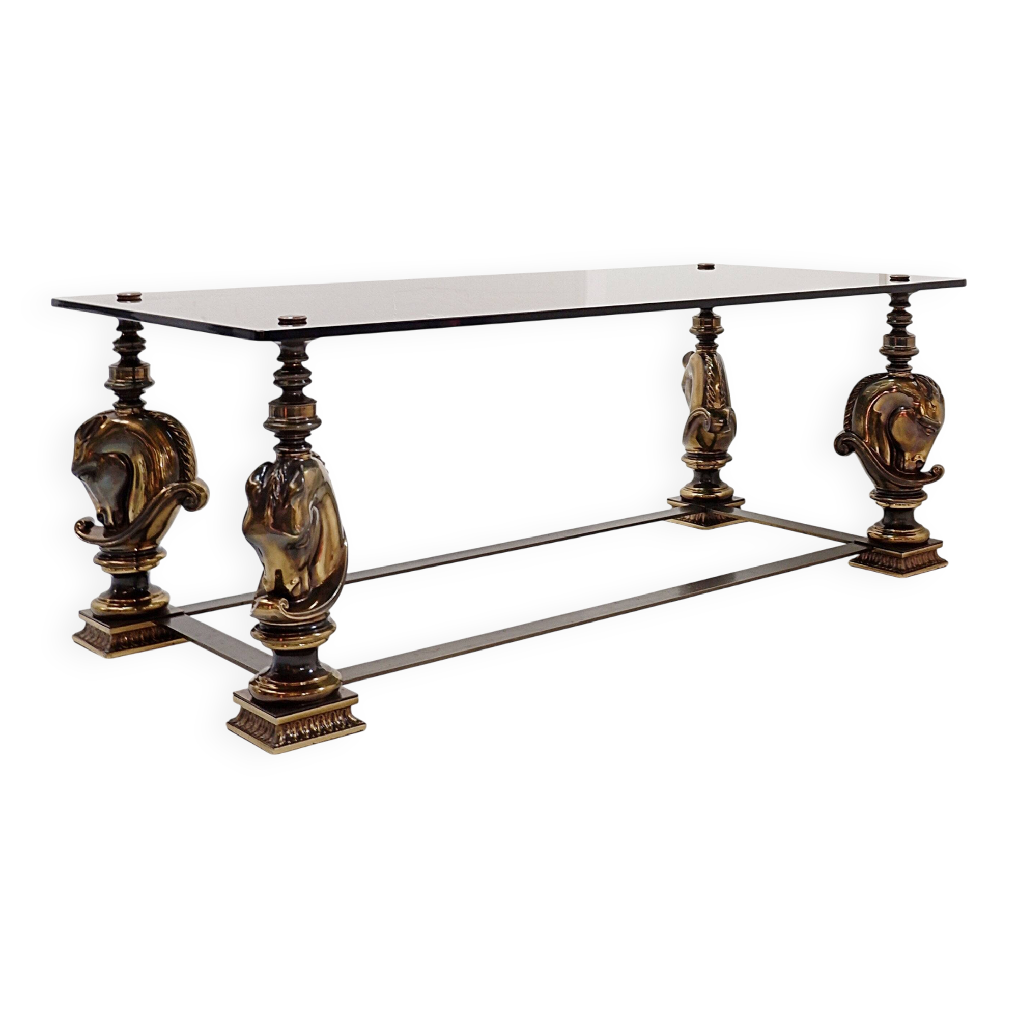 Table basse cheval dans le style de Maison Charles - 1970s