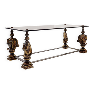Horse-shaped coffee table in the style of Maison Charles - 1970s