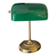 Notary desk lamp, banker, tilting green opaline library