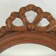 Antique oval mirror in carved wood – Louis XVI style, ribbon bow decoration, mid