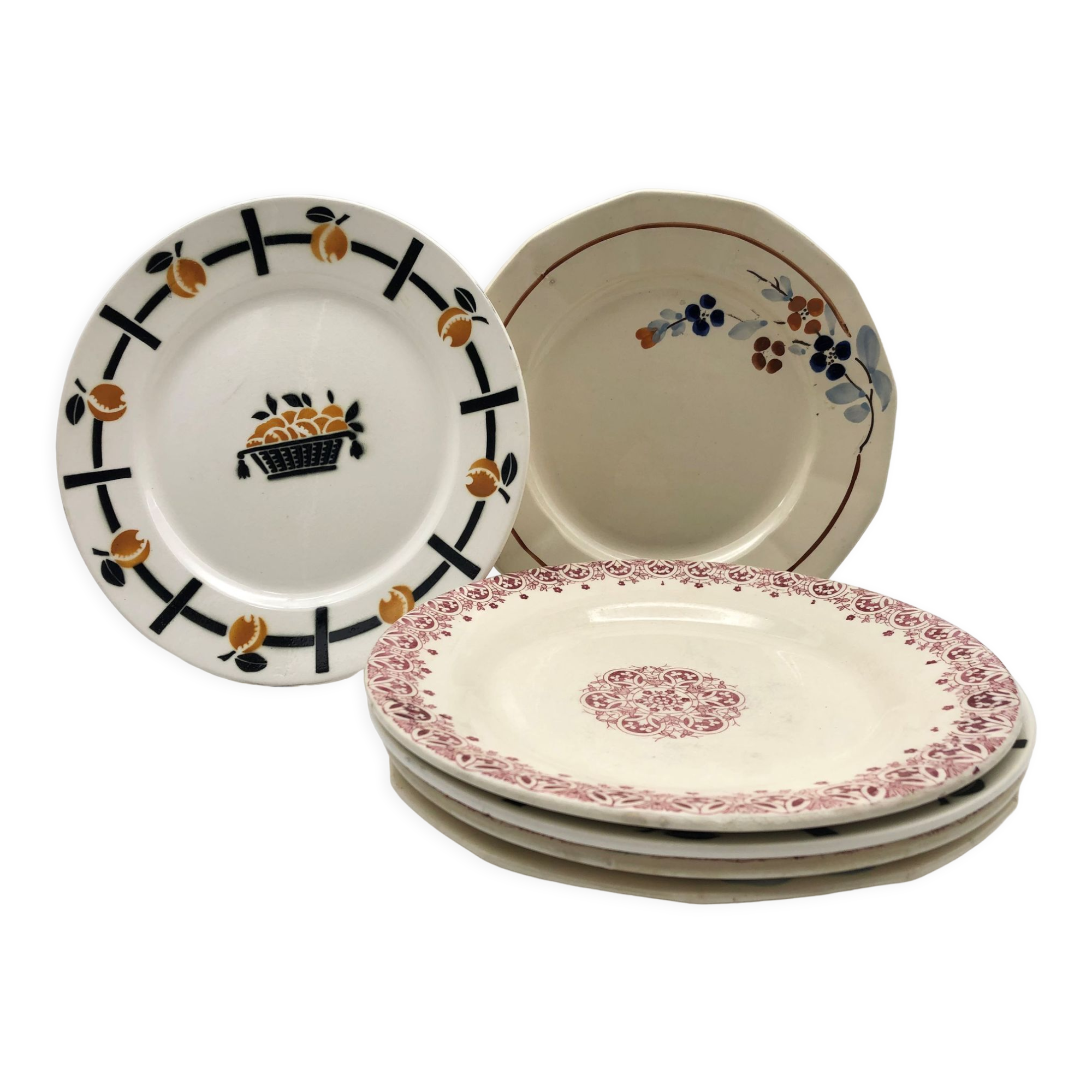 Series of 6 mismatched flat plates