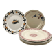 Series of 6 mismatched flat plates