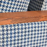 Original vintage armchair model ZWP-8 Cube, fully restored, pied de poule fabric, 1970s
