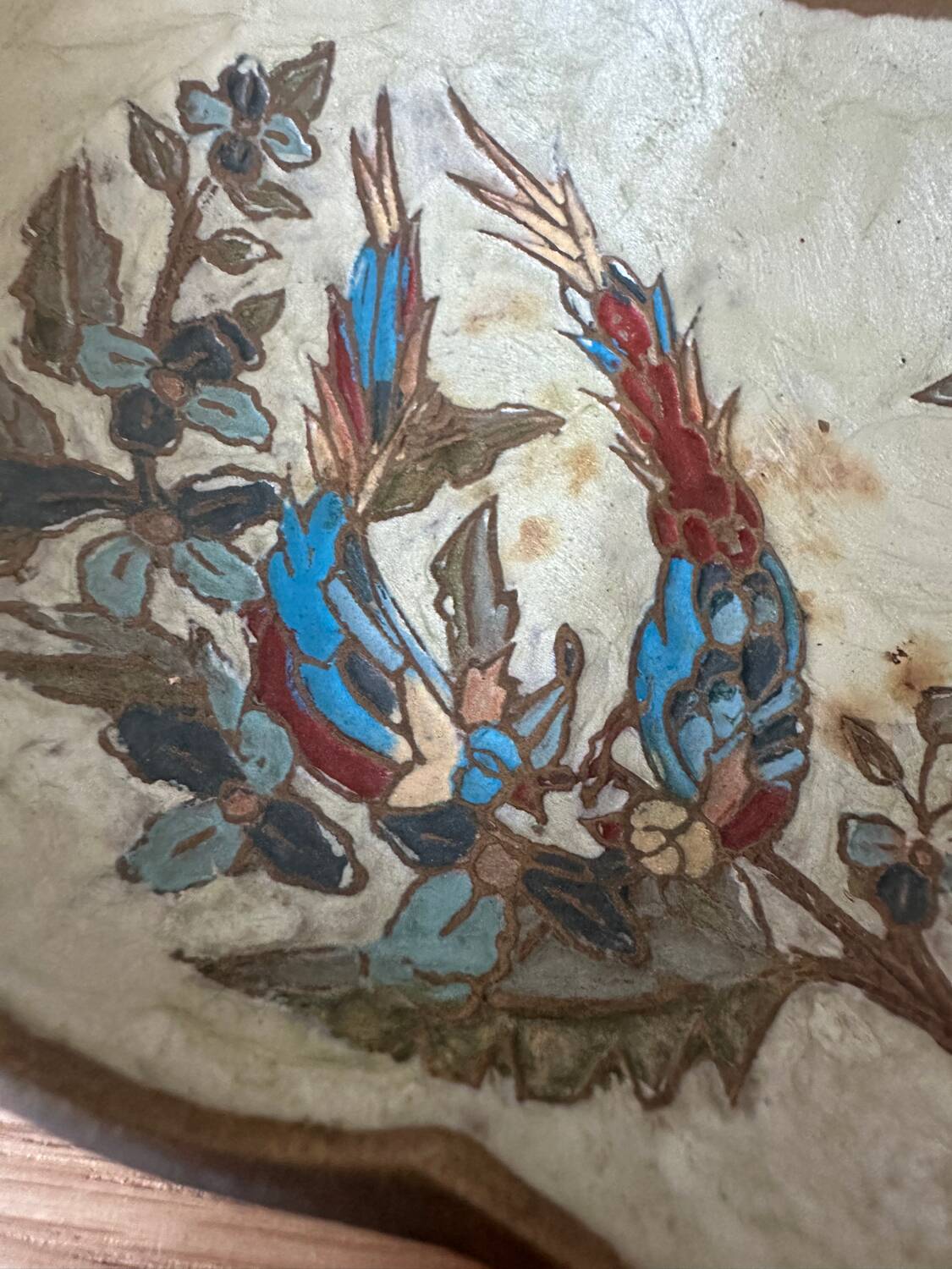 Enamelled brass pocket tray