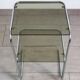 70s chrome and smoked glass side table