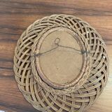 Vintage wicker mirror