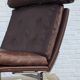 Unique piece - Danish chrome and leather armchair attributed to Poul Nørreklit