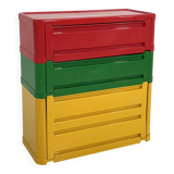 Multicoloured cabinet model "4964" by Olaf Von Bohr for Kartell, 1970