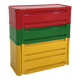 Cabinet multicolore modèle “4964” par Olaf Von Bohr pour Kartell, 1970