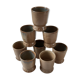 Set of 8 glasses / cups in stoneware Arts Ceram Grand Feu 60s