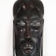 African Mask Hand Craved In Dark Wood From West Africa