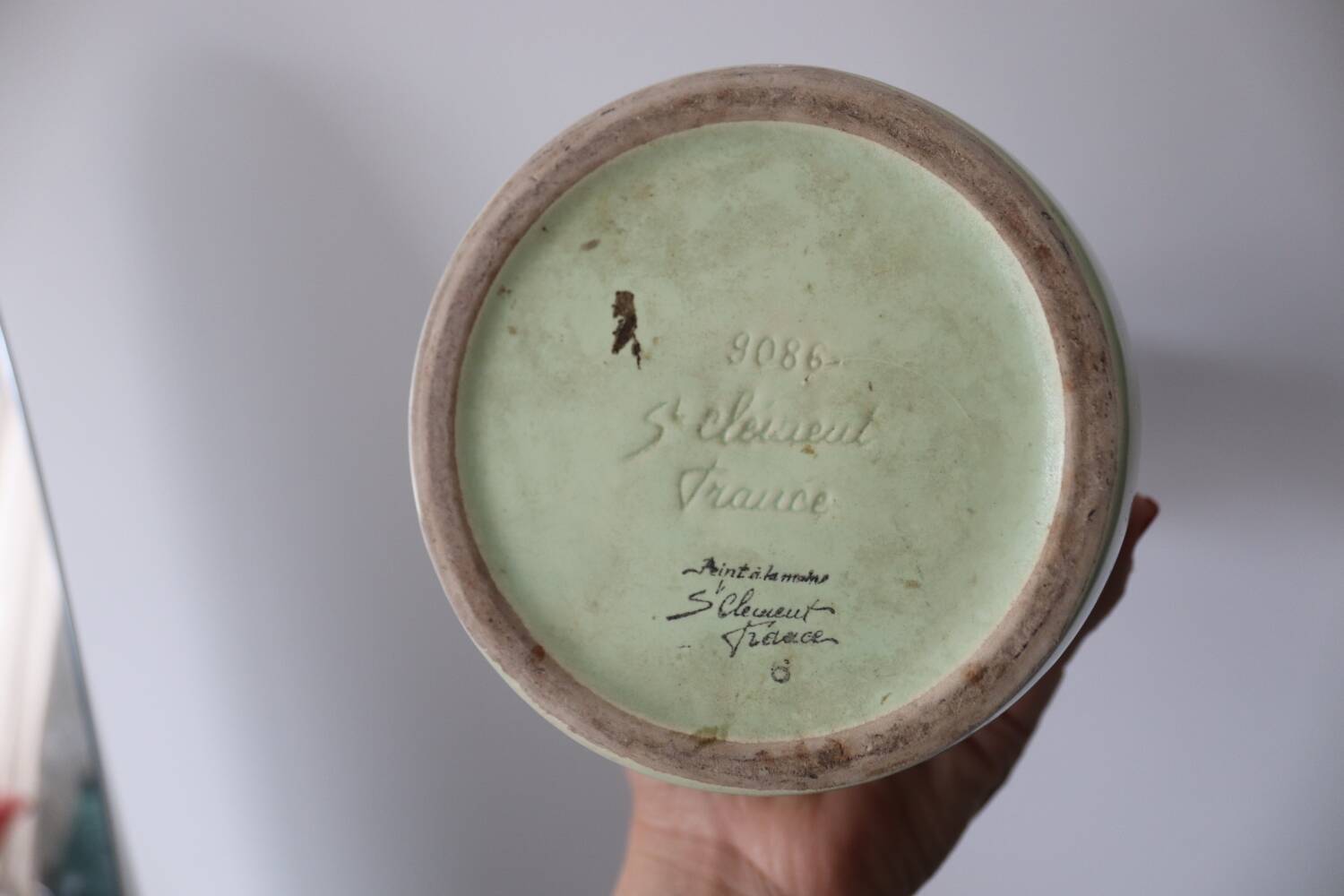 Saint Clement green ceramic vase