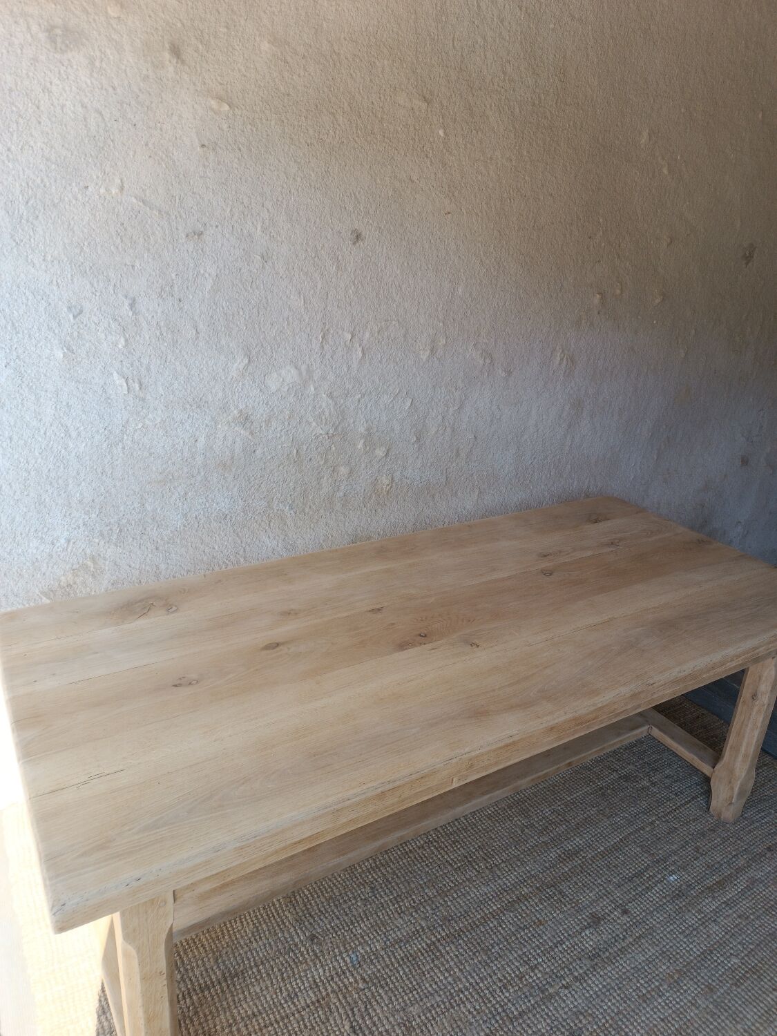 Solid wood farmhouse table