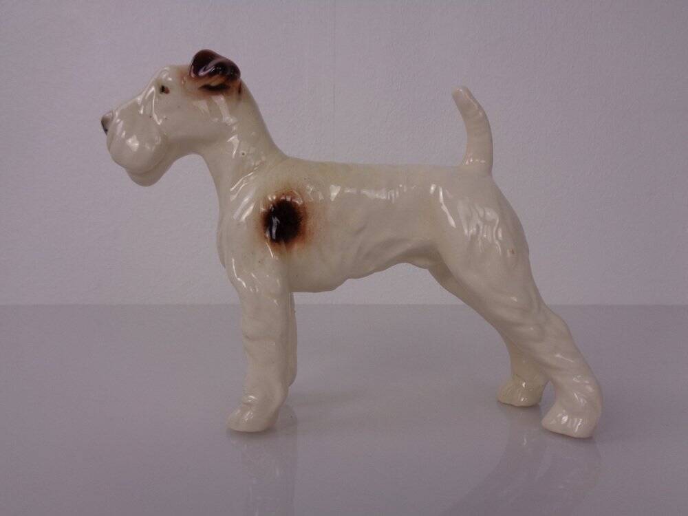 Porcelain Figurine of Fox Terrier, Denmark, 1950s