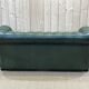 Chesterfield sofa in green leather 3 places from the 80s