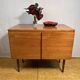 Mid century retro vintage teak small sideboard record cabinet 1960