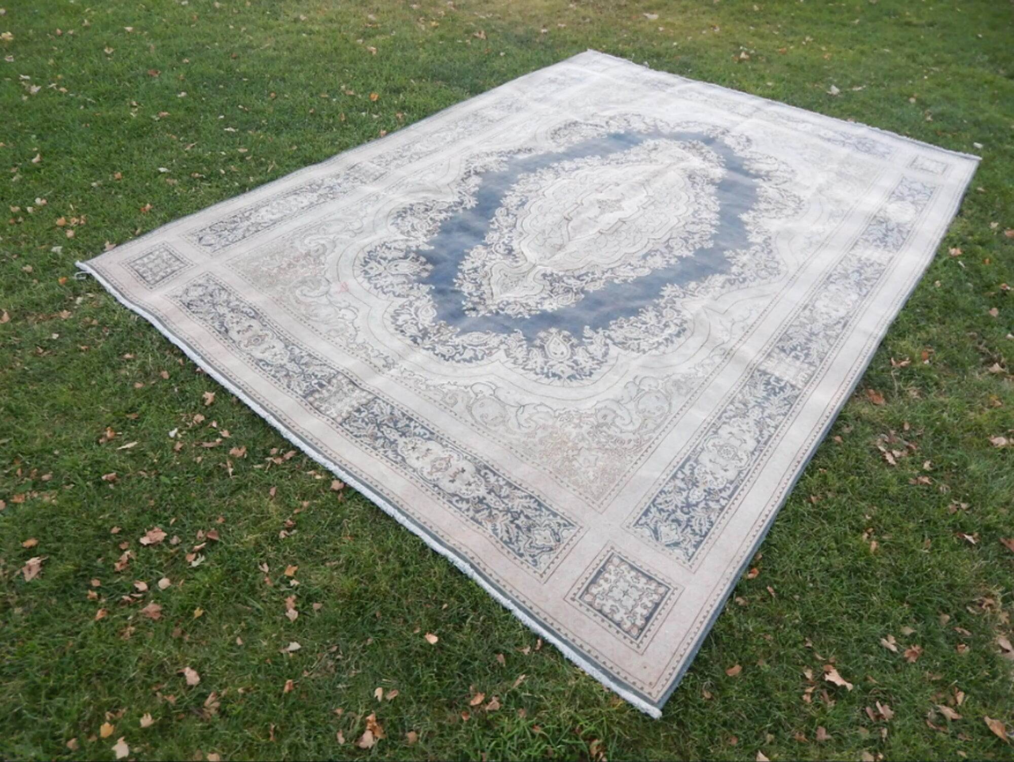 Vintage Turkish Oushak rug 254x354 cm