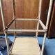 Vintage rattan and glass shelf
