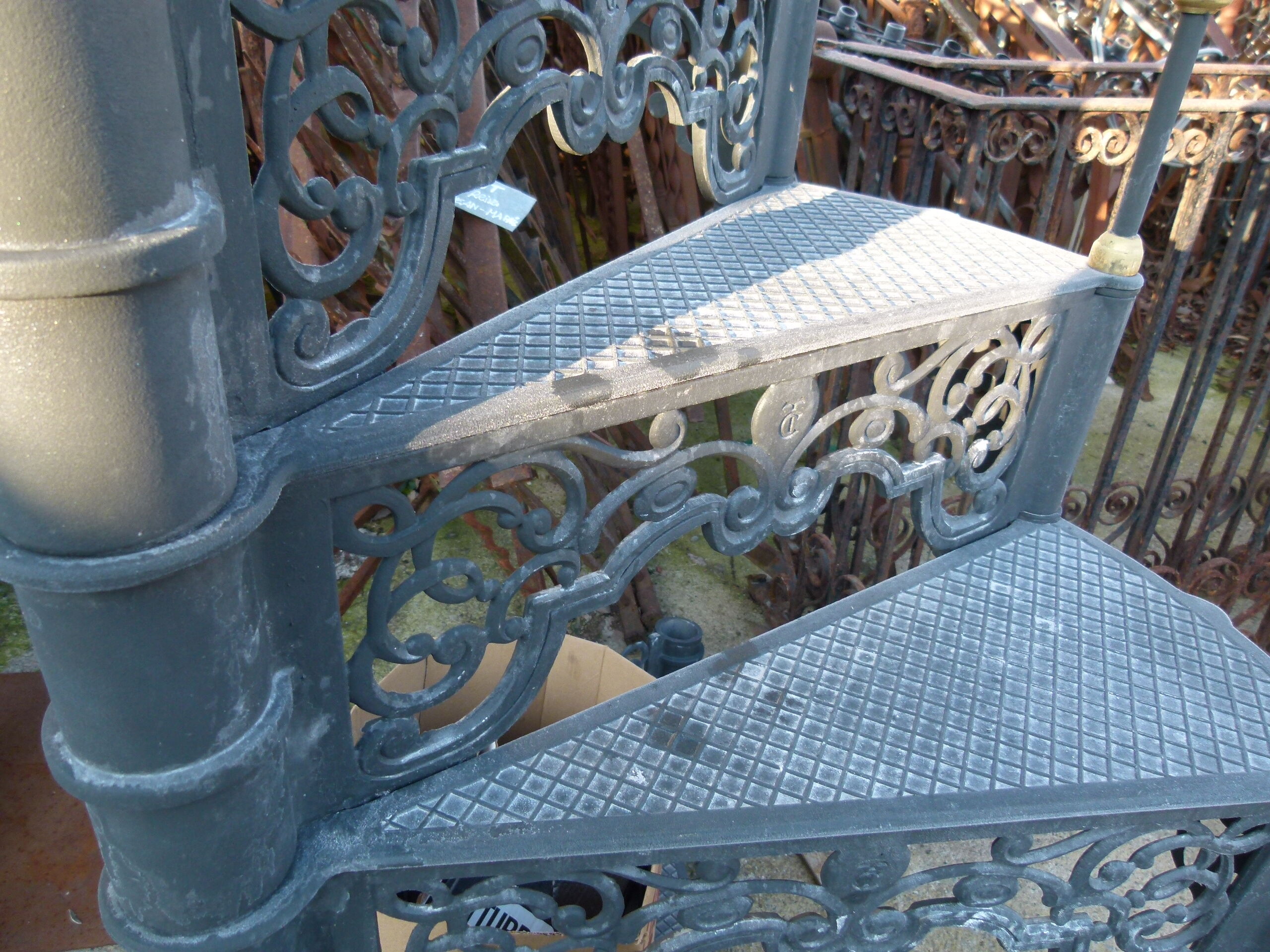 Cast iron spiral staircase
