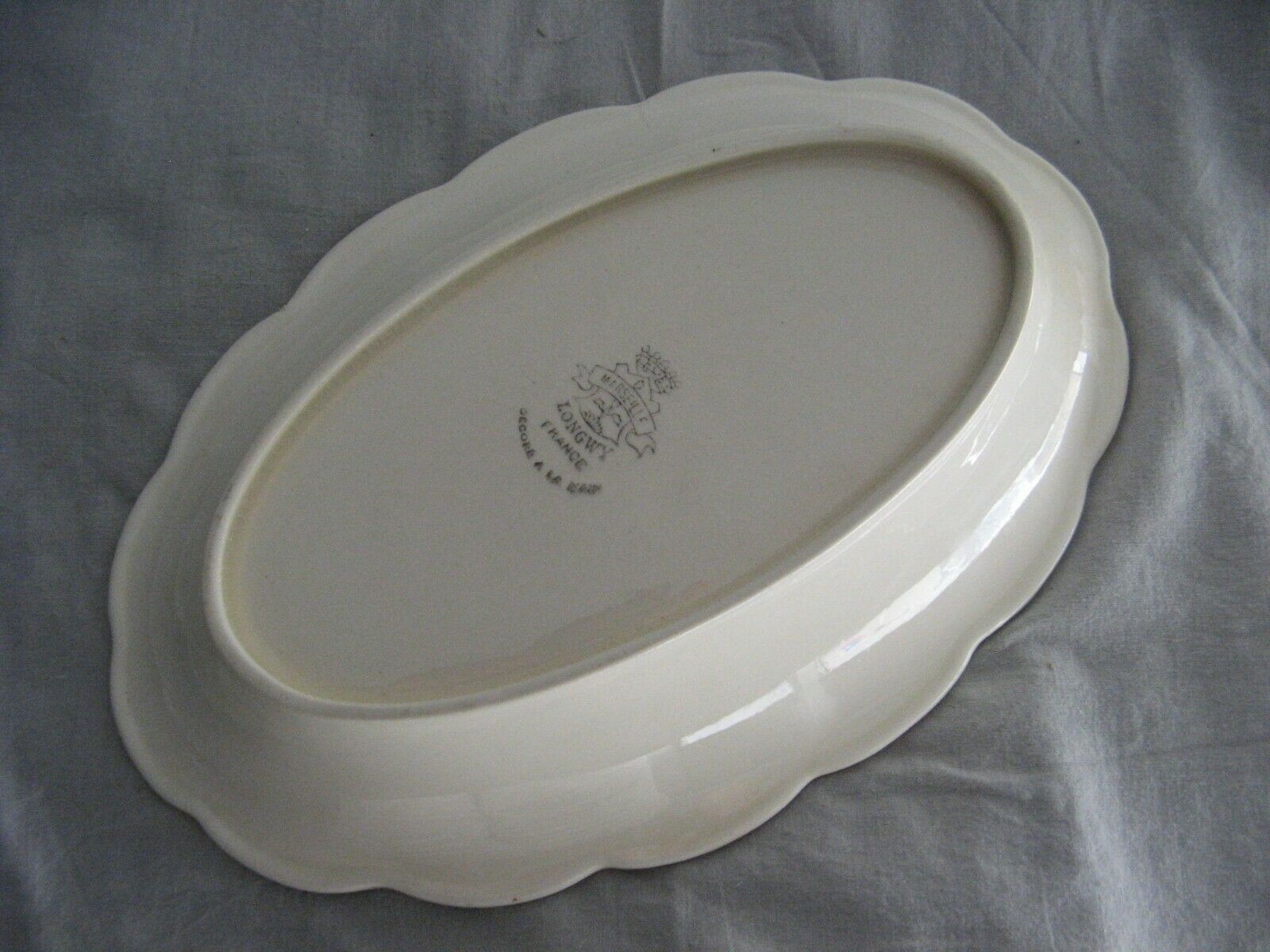 Longwy earthenware basket decorated Marseille around 1930