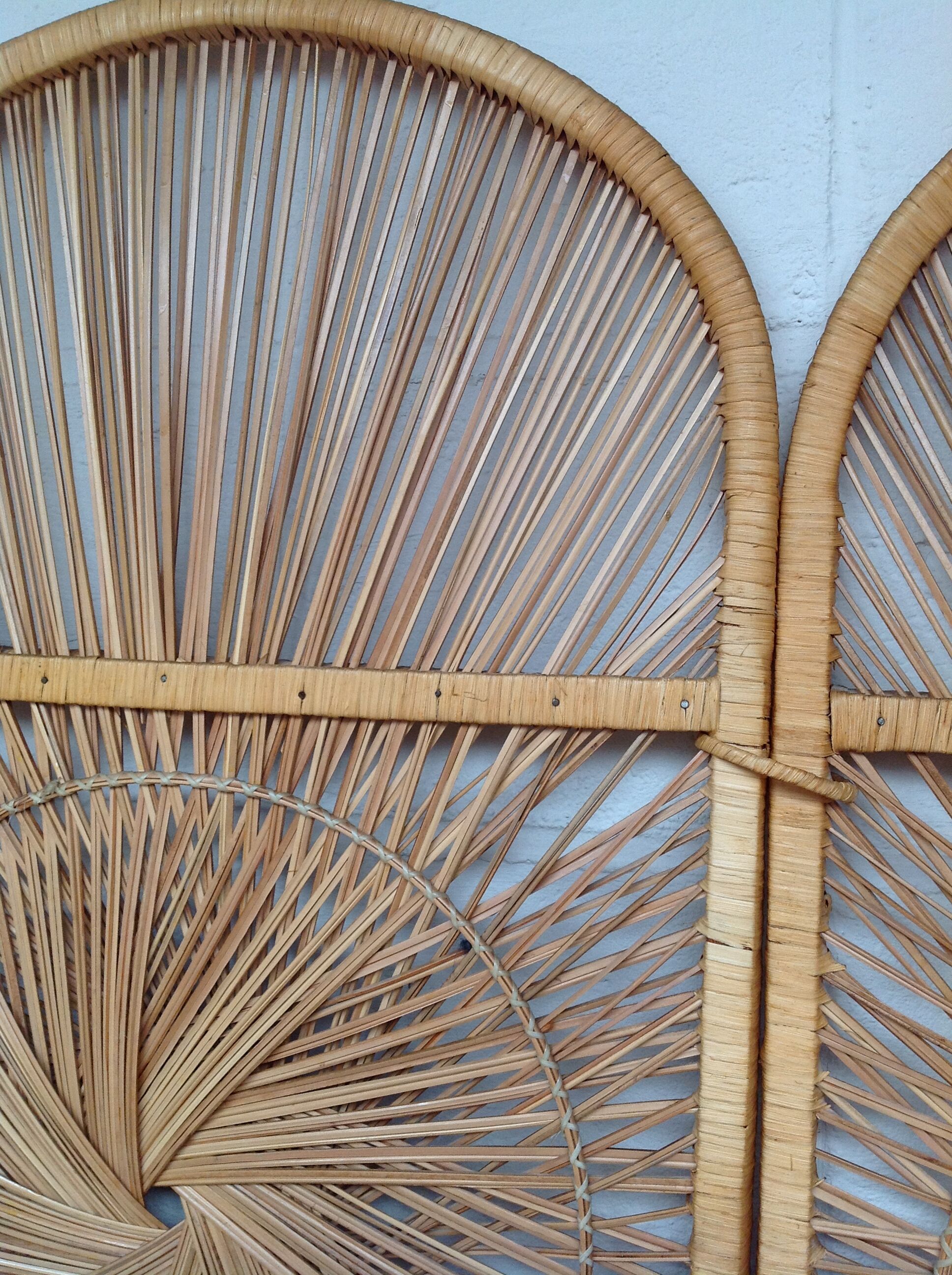 Vintage rattan screen