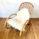 Rocking chair rattan Rohe Noordwolde 60s or rocking chair
