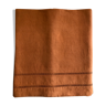 Antique linen and cotton towel dyed terracotta