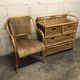 Dresser vintage Wicker/rattan and bamboo 2 large and 2 small drawers